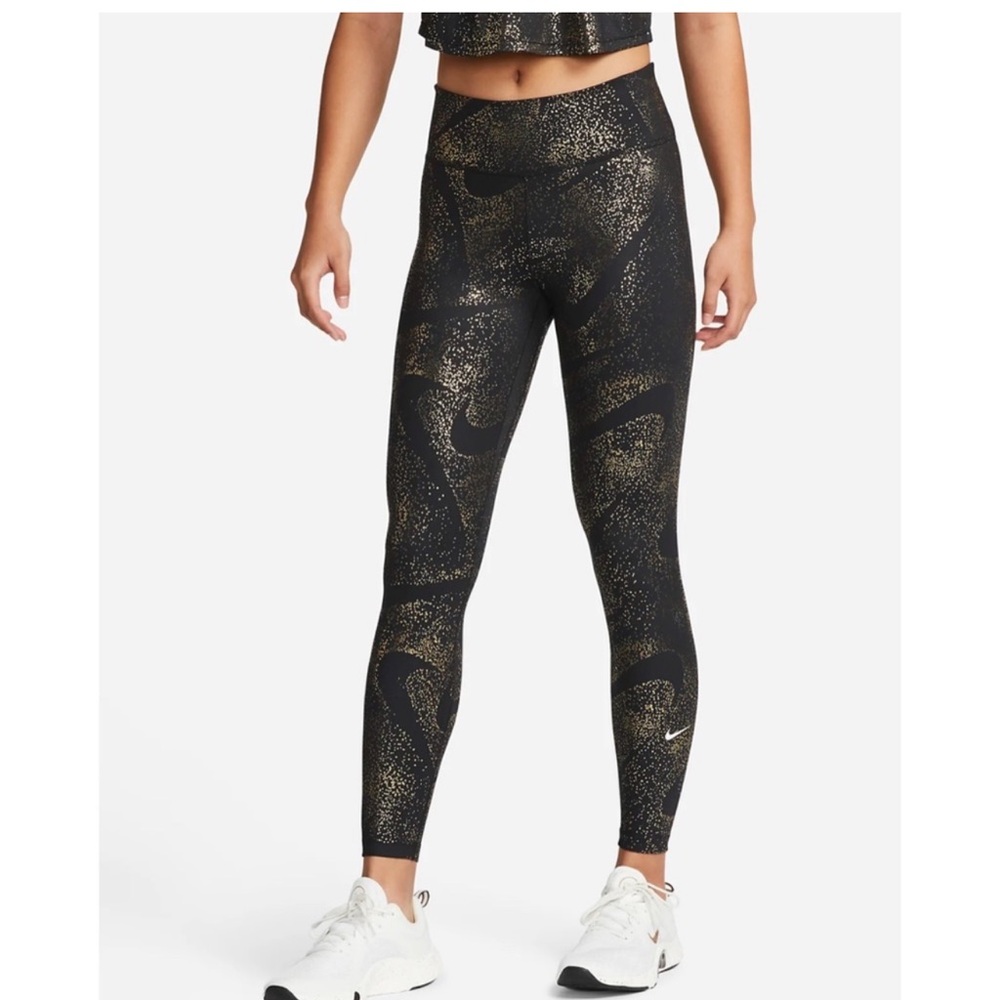 Women Nike One Mid-Rise Printed Legging Large